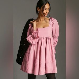 Anthropologie Pilcro Corduroy Babydoll Dress Size M Worn once. No tag
